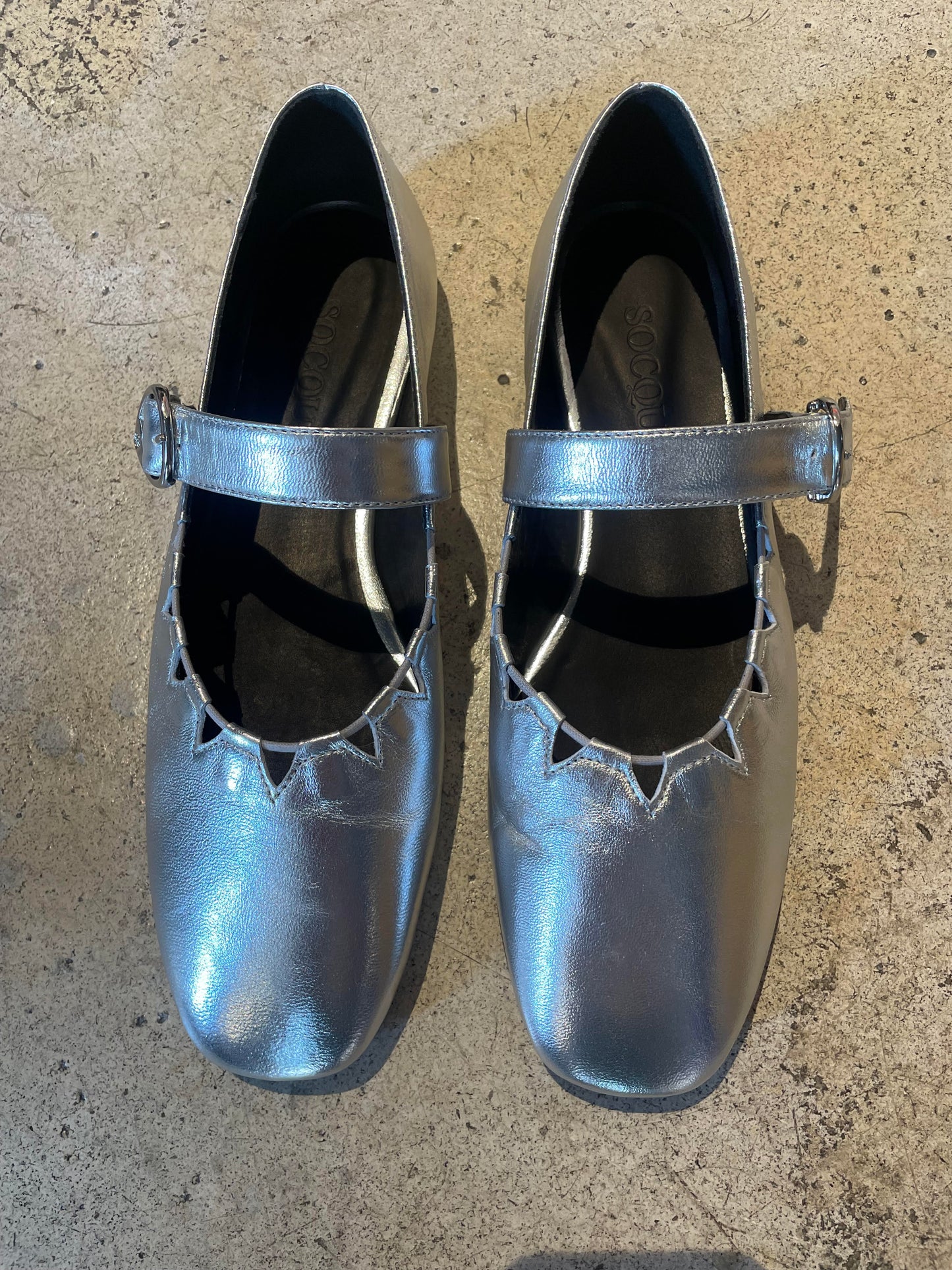 SOCQUE - Ballerines GINGER Argent