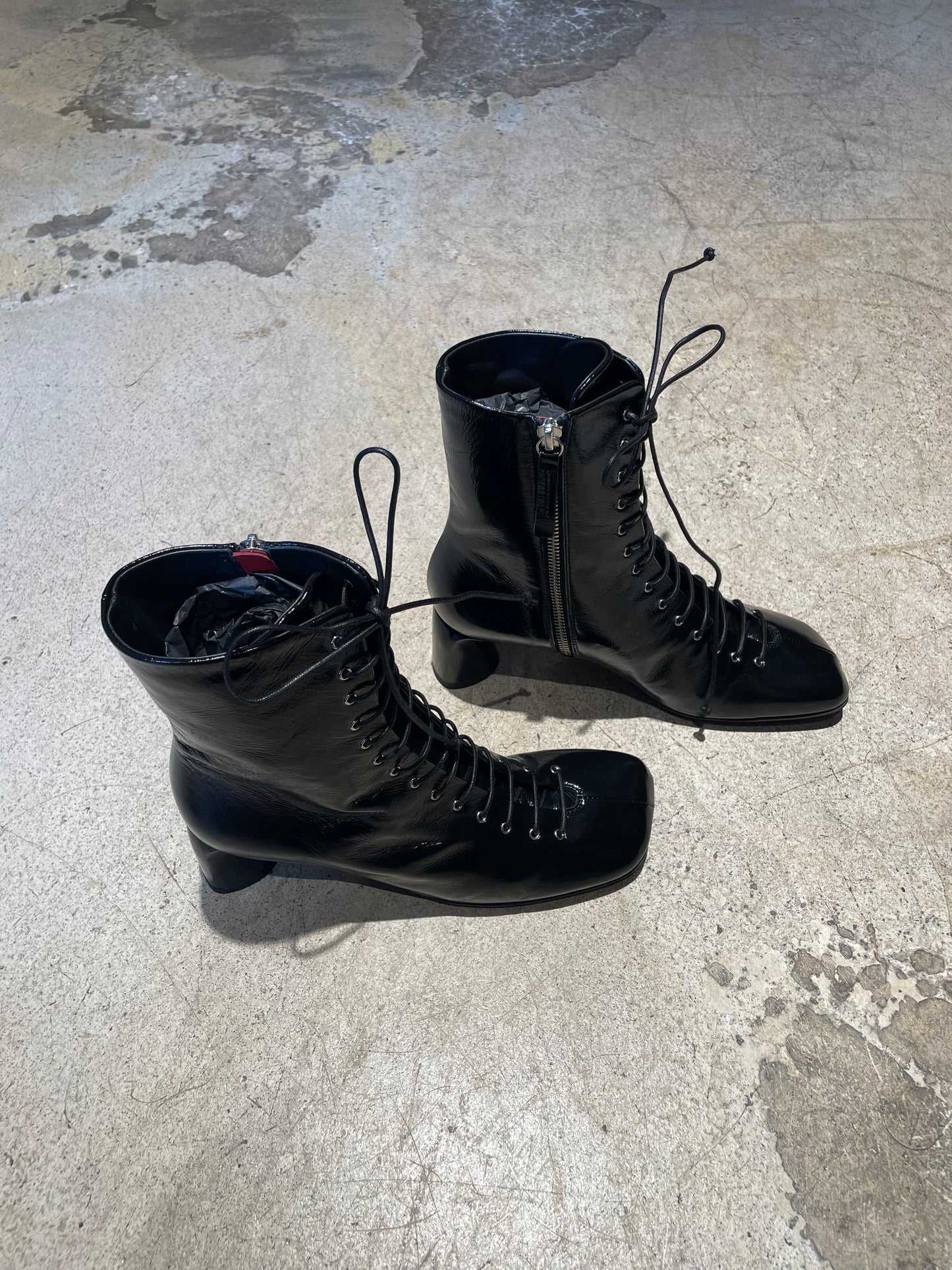HALMANERA - Bottines lacées noir