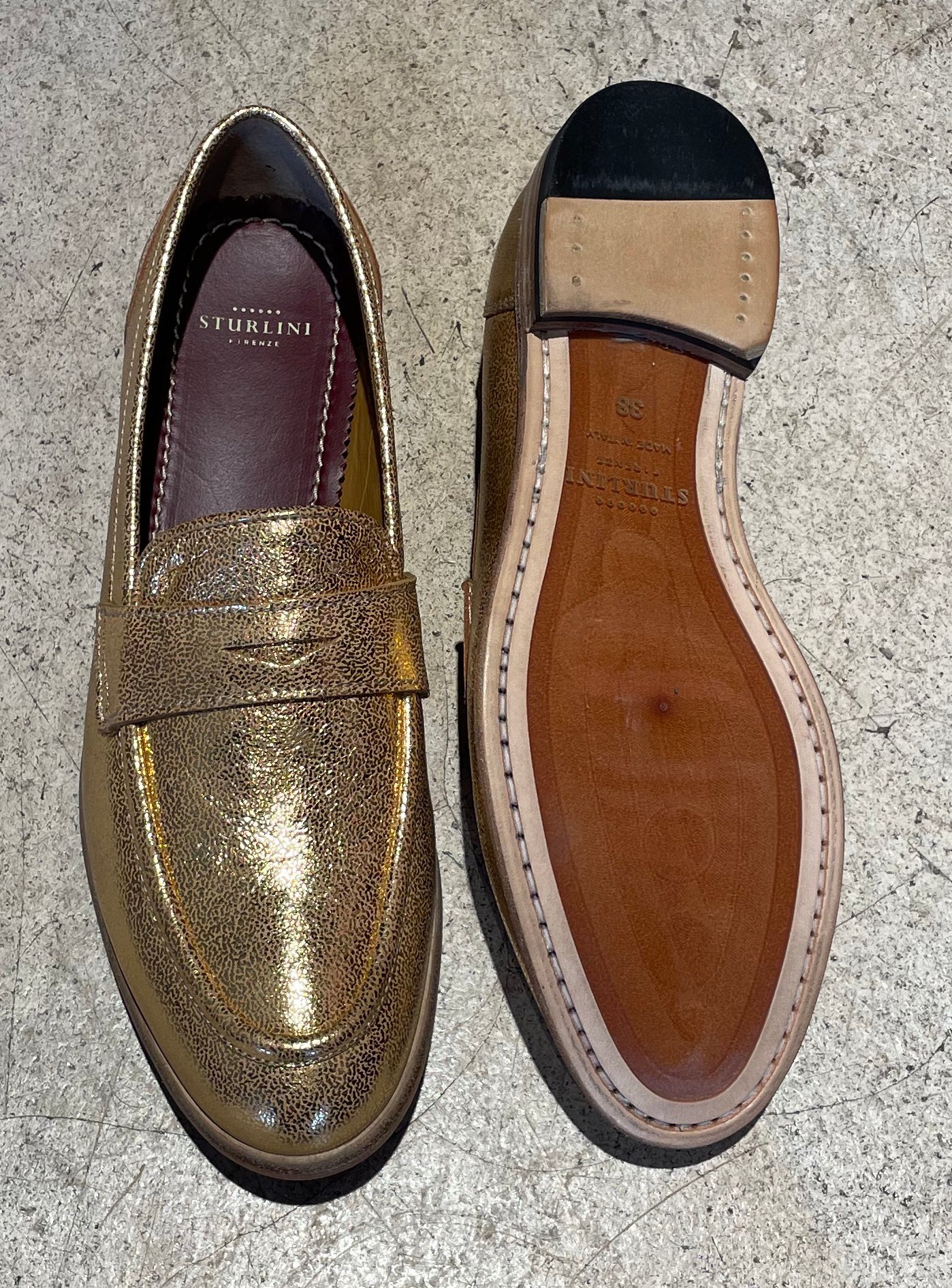STURLINI - Mocassins dorés