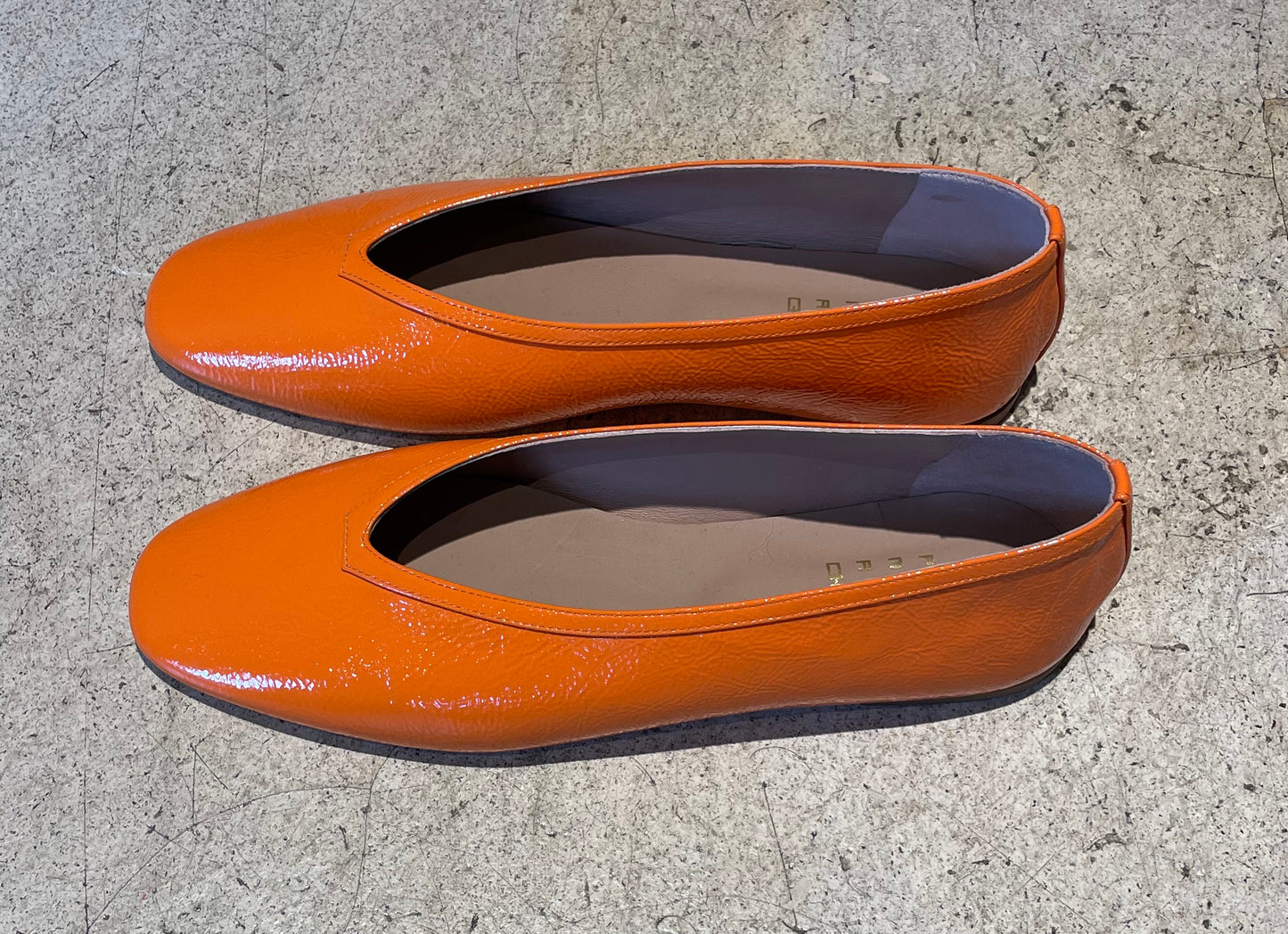 PROMENADE - Ballerines vernies orange