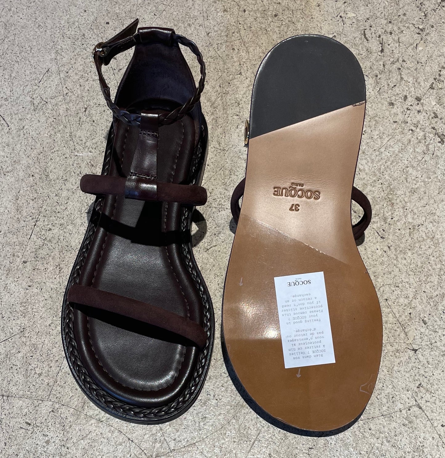 SOCQUE - Sandales Palma - Chocolat