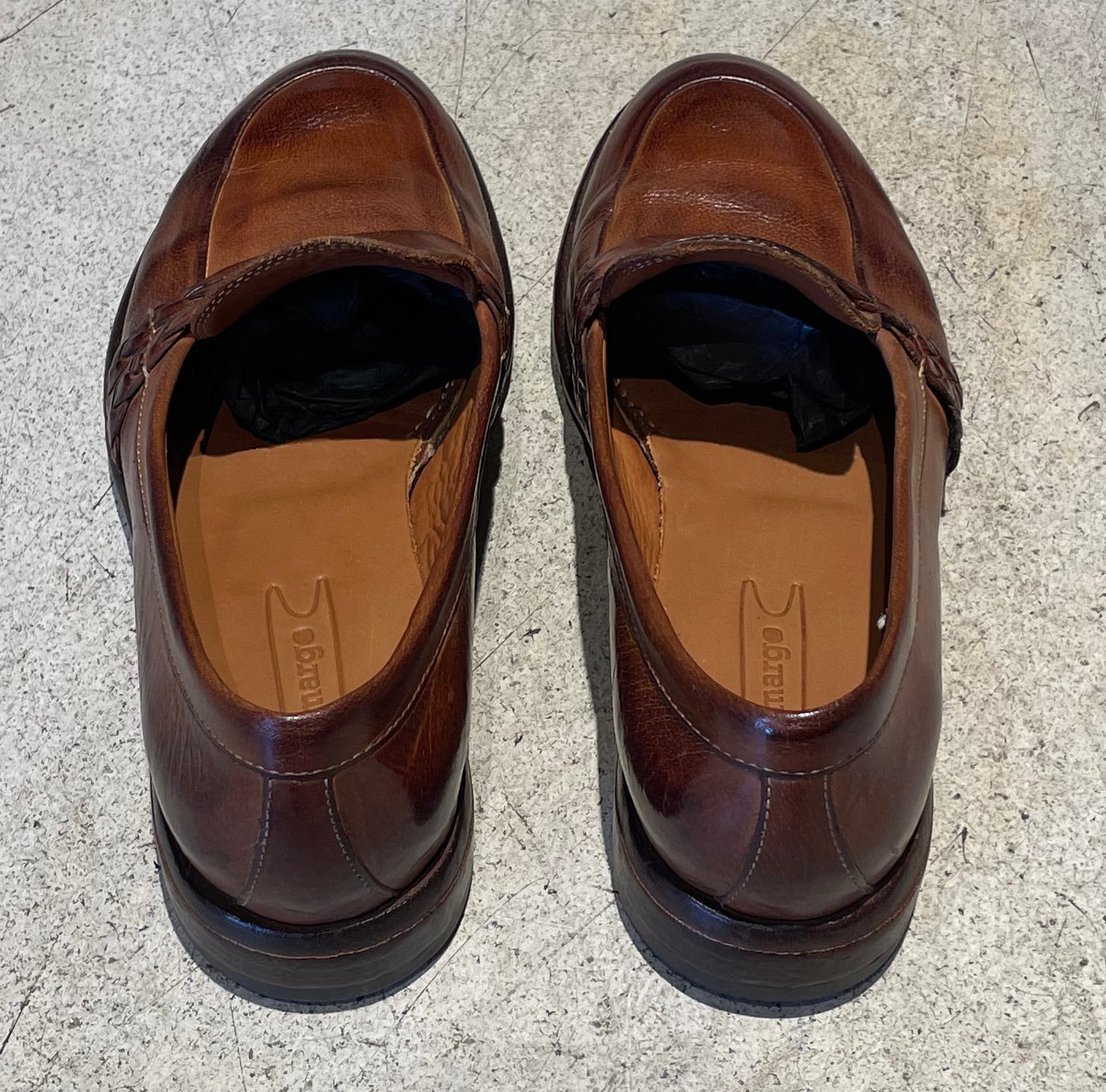 LEMARGO - Mocassins à détails tressés - Cognac