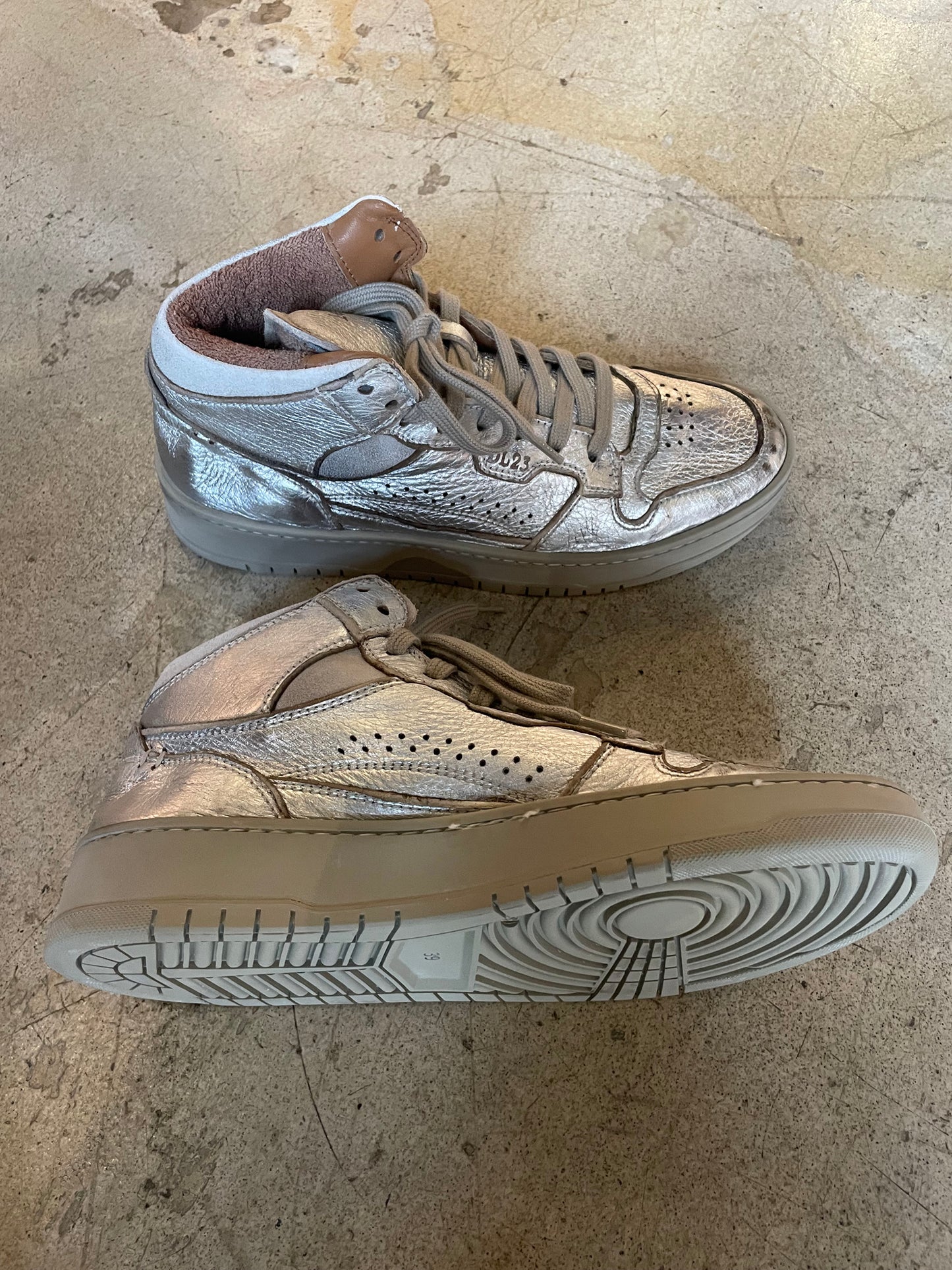 LEMARGO - SNEAKERS, BASKETS HIGH CAMILLA 04A LAMINATO Argenté