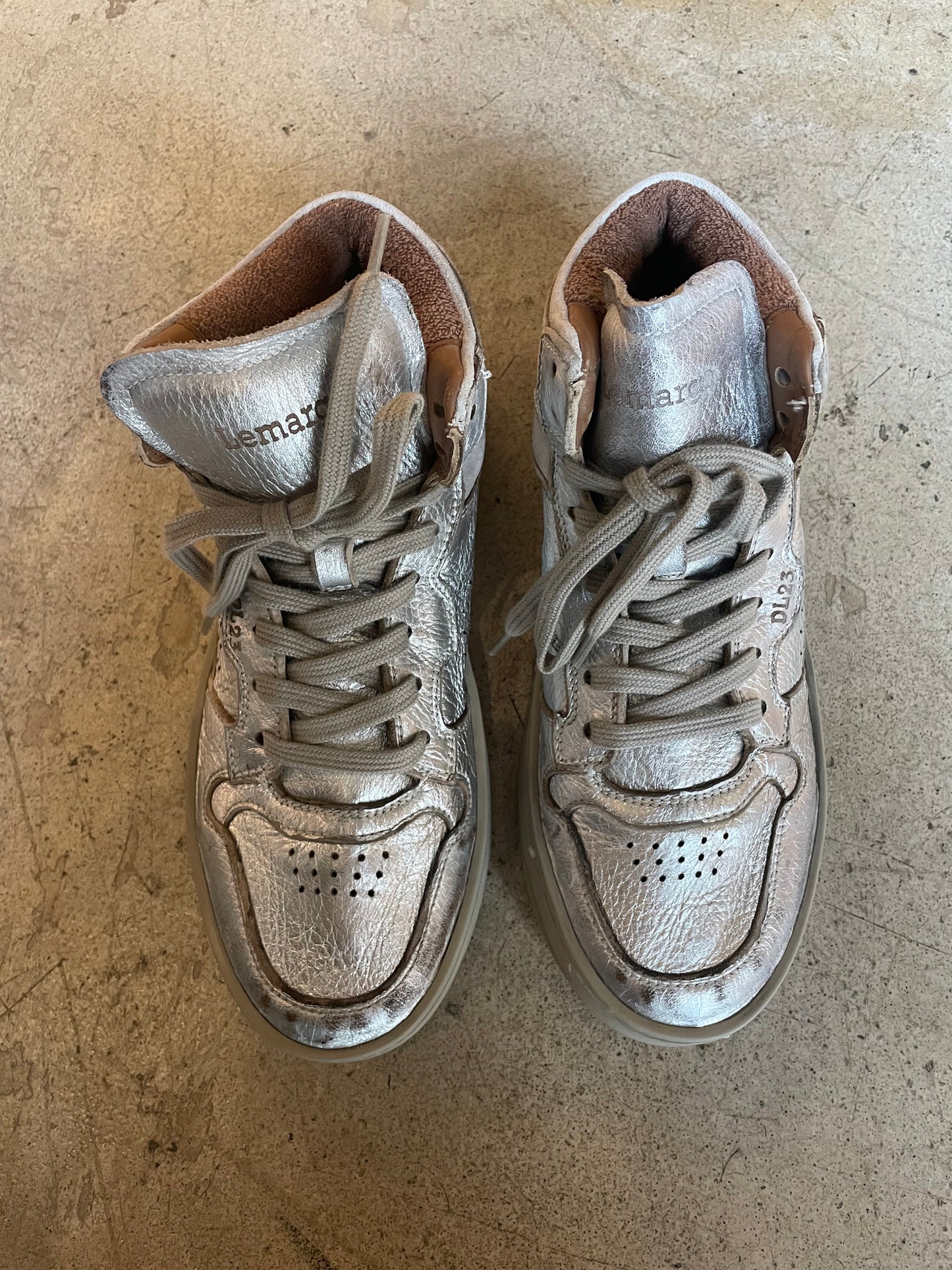 LEMARGO - SNEAKERS, BASKETS HIGH CAMILLA 04A LAMINATO Argenté