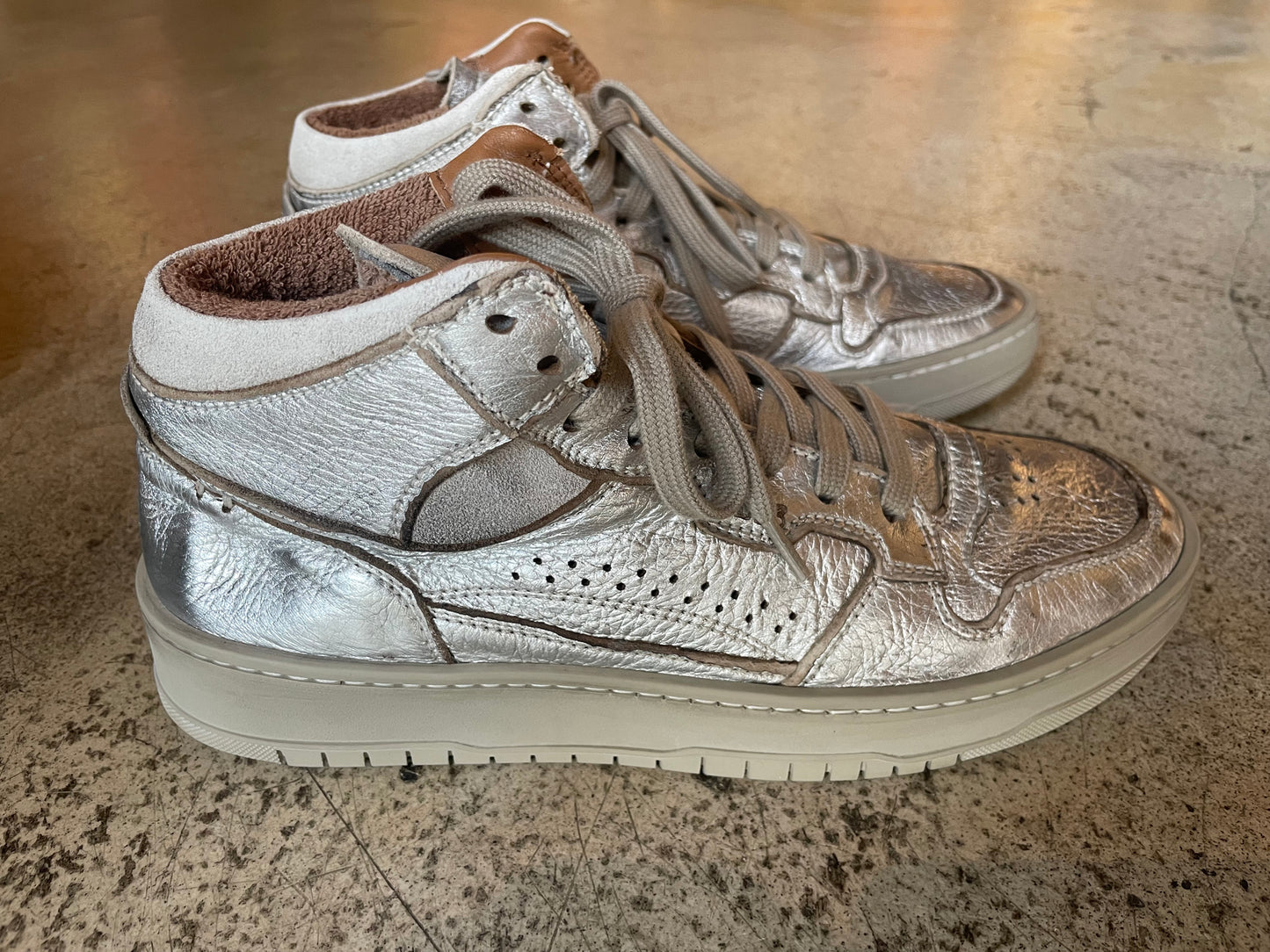 LEMARGO - SNEAKERS, BASKETS HIGH CAMILLA 04A LAMINATO Argenté