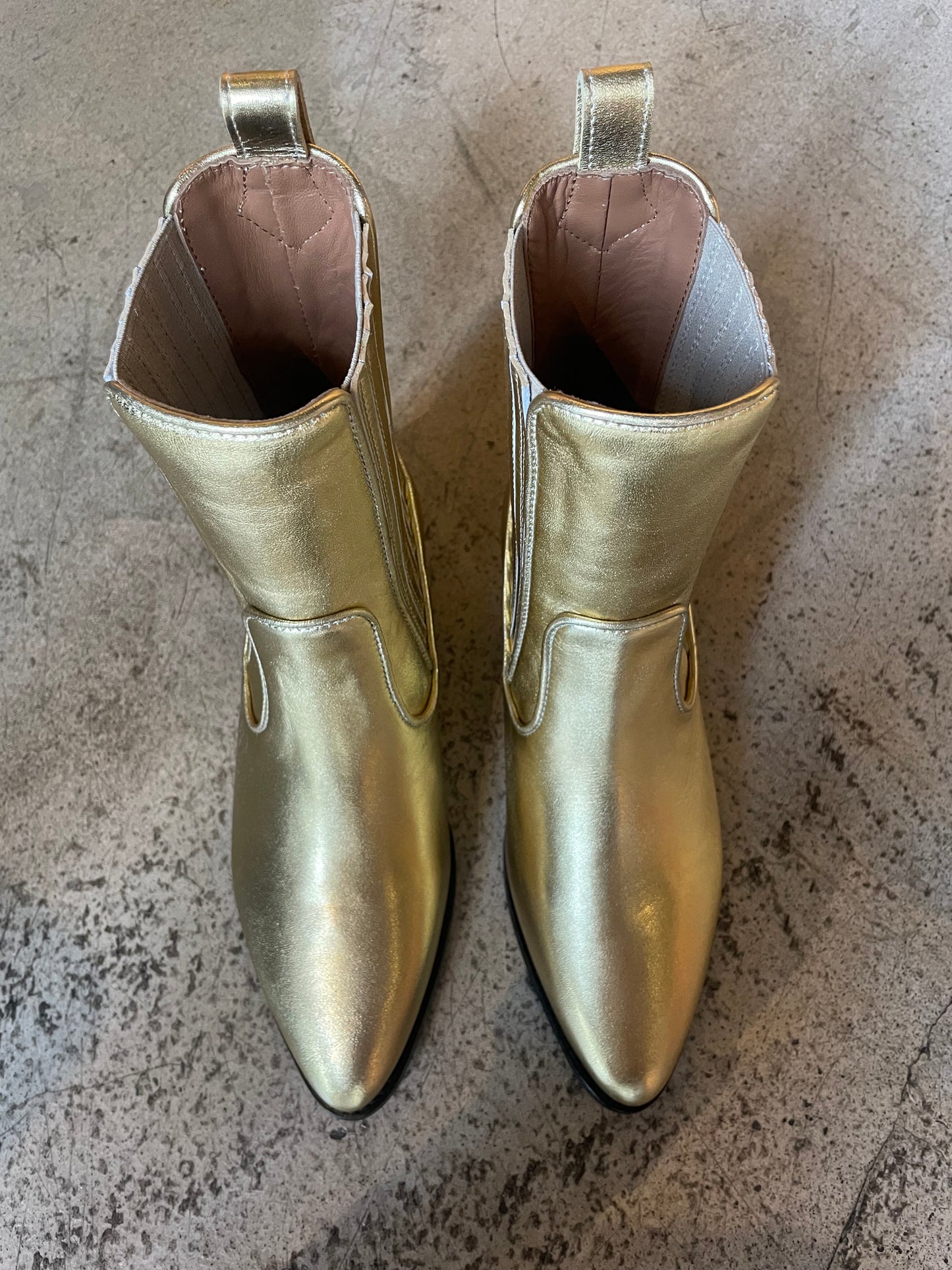 SOCQUE - Bottines ABBEY Cuir Doré