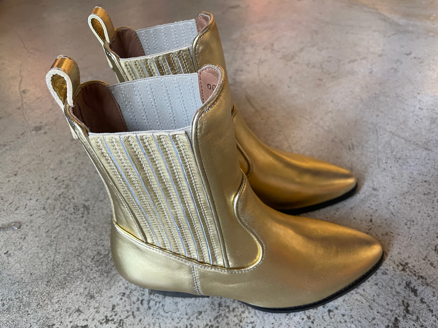 SOCQUE - Bottines ABBEY Cuir Doré