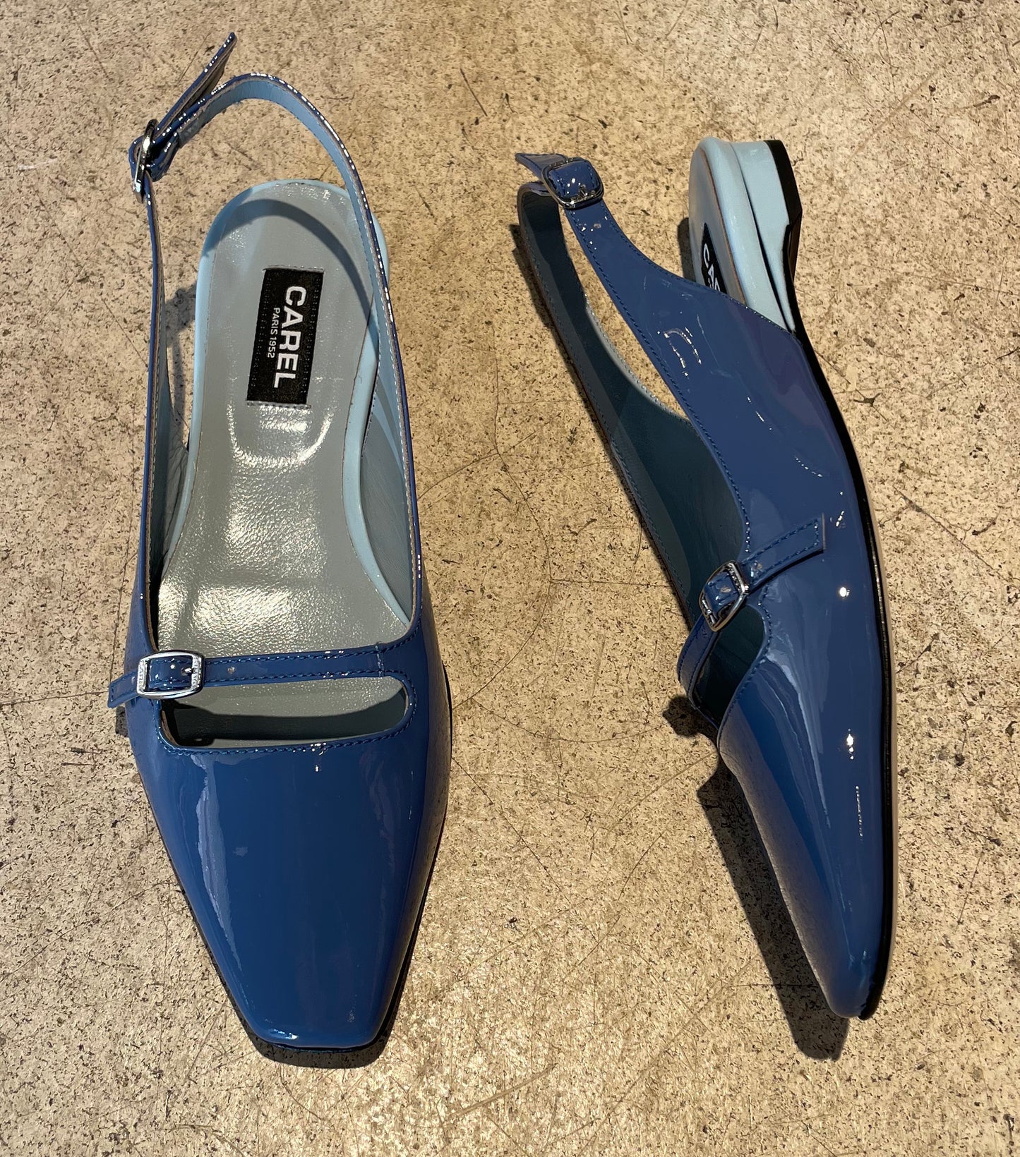 CAREL - Ballerines à brides Ninon - Bleu orage