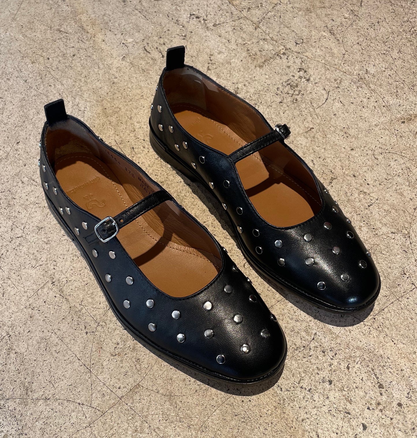 ELIA MAURIZI - Babies en cuir clouté - Noir