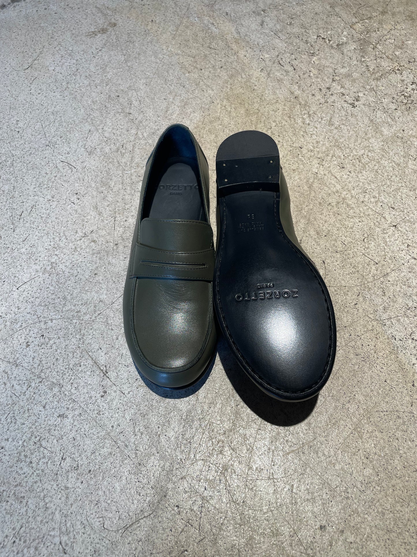 PHILIPPE ZORZETTO - Mocassins kaki