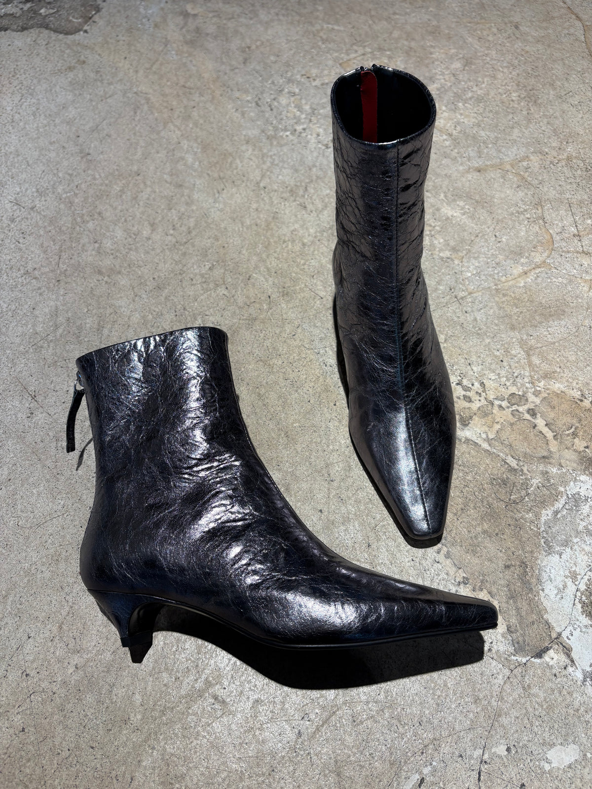 HALMANERA - Bottines en cuir lamé
