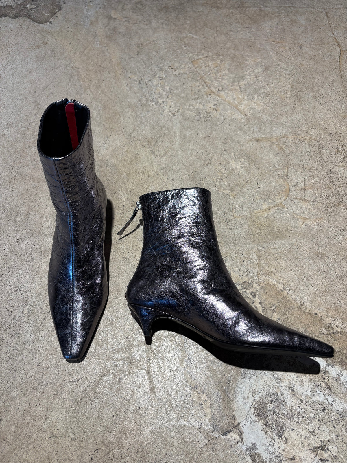 HALMANERA - Bottines en cuir lamé