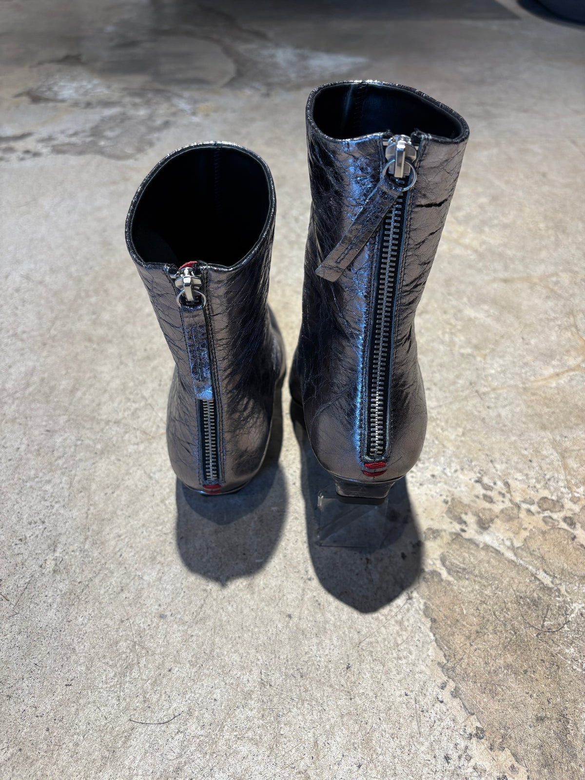 HALMANERA - Bottines en cuir lamé