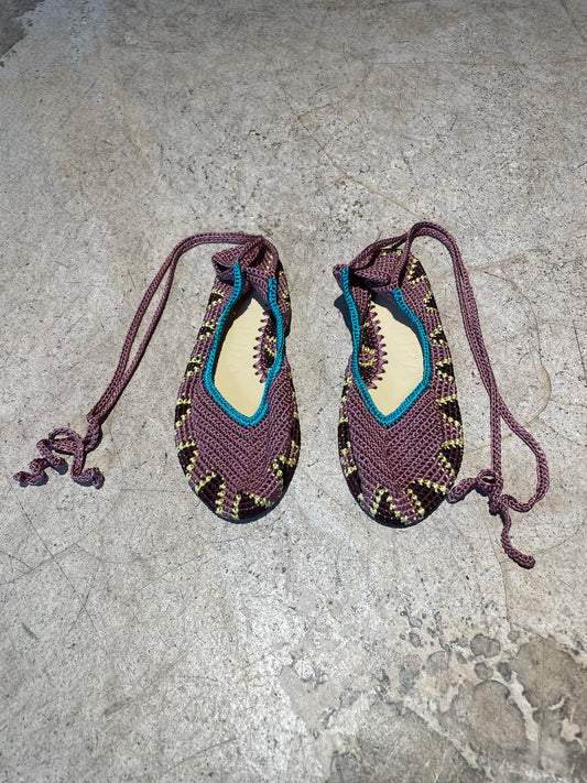 KASHURA - Ballerines à nouer rose lytchee