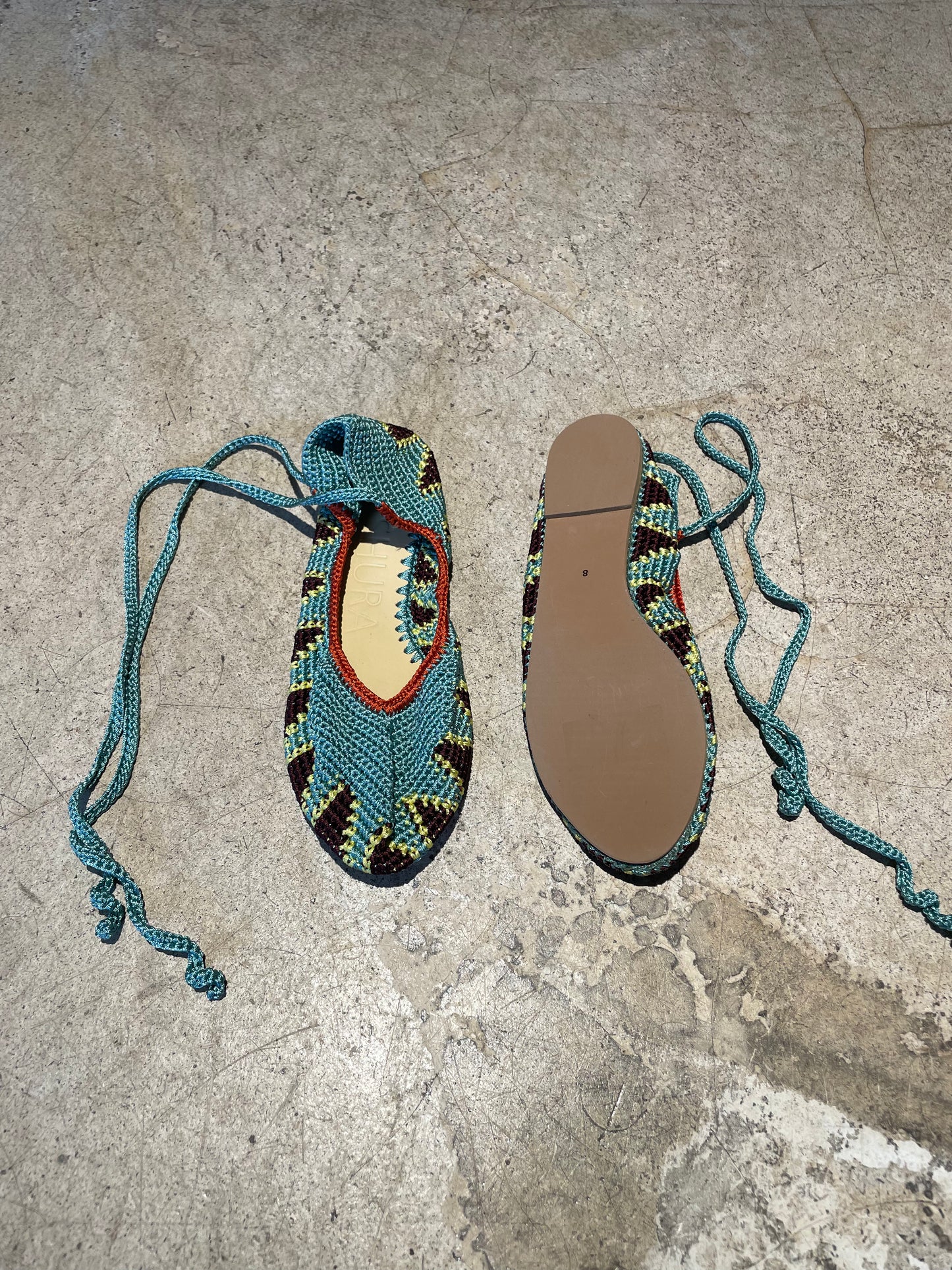 KASHURA - Ballerines à nouer sauge