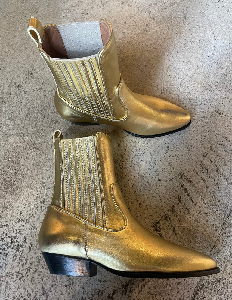 SOCQUE - Bottines ABBEY Cuir Doré