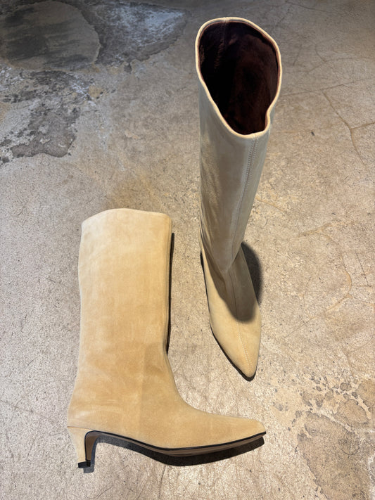 ANONYMOUS - Bottes en peau vanille